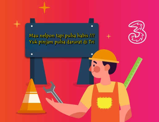 Cara pinjam pulsa Tri